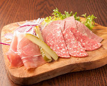 Assorted prosciutto and salami