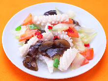 Stir-fried celery and squid