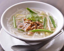 Rice noodle soup