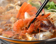 Mala Chinese-style hotpot with seafood