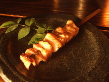 Chicken skin skewer