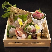 Assorted sashimi of the season