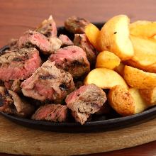 Diced steak
