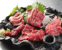 Assorted edible horse meat