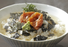 Ume chazuke (plum and rice with tea)