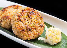 Grilled rice ball