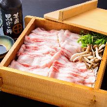 Steamed pork, pork shabu-shabu