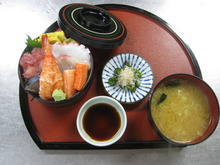Seafood rice bowl