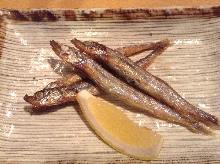 Grilled shishamo smelt