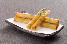 Fried spring roll of shrimp