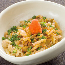 Chicken skin with ponzu Chicken skin with ponzu