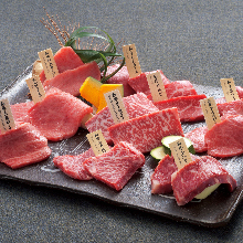 Assorted rare cuts of beef