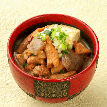 Simmered offal with miso