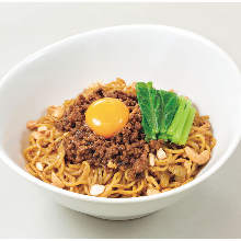 Chinese noodles mixed with Chinese sesame paste and chili oil