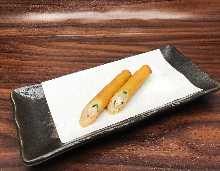 Fried spring roll of shrimp