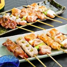 Grilled chicken skewer