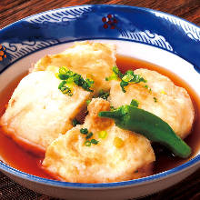 Deep-fried tofu in broth