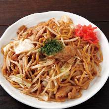 Yakisoba noodles with sauce