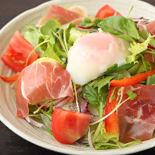 Caesar salad with slow-poached egg