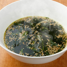 Wakame seaweed soup