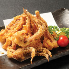 Fried squid legs