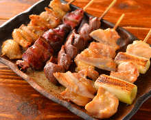 Assorted grilled skewers, 5 kinds