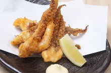 Fried squid legs