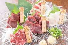 Assorted edible horse meat, 5 kinds