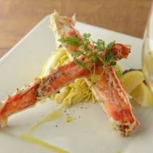 Seared red king crab