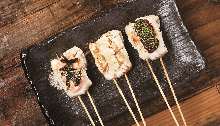 Chicken tenderloin skewer with wasabi