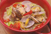 Manila clams steamed in white wine