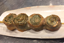 Pork rolled with shiso leaf