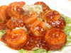 Stir-fried shrimp in chili sauce