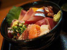 Seafood rice bowl