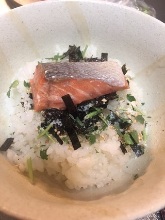 Shake chazuke(salmon and rice with tea)