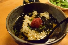 Ume chazuke (plum and rice with tea)