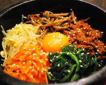 Stone grilled bibimbap