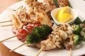 Assorted grilled skewers