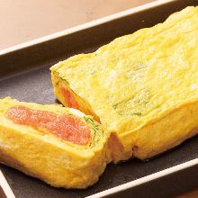 Omelet of spicy cod roe