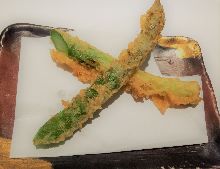 Asparagus tempura