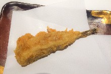Big-eyed flathead fish tempura