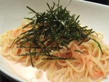 Spaghetti with mentaiko