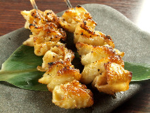 Chicken skin skewer