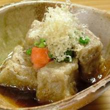 Deep-fried tofu in broth