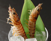 Salted and grilled Japanese tiger prawn