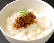 Simmered beef rice bowl