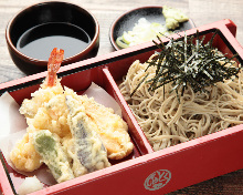 Tempura zaru buckwheat noodles