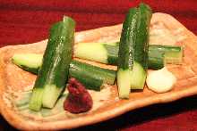 Ume (pickled plum) with cucumber