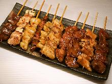 Assorted grilled skewers, 10 kinds