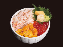 Seafood rice bowl